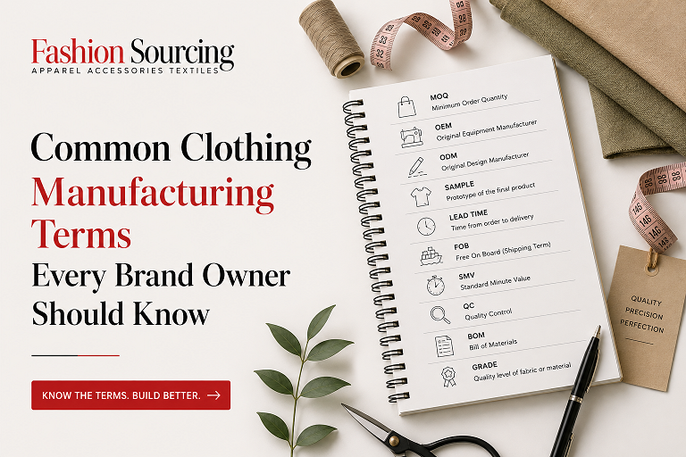 Common Clothing Manufacturing Terms Every Brand Owner Should Know