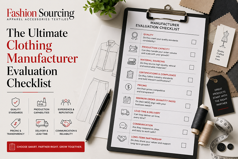 The Ultimate Clothing Manufacturer Evaluation Checklist