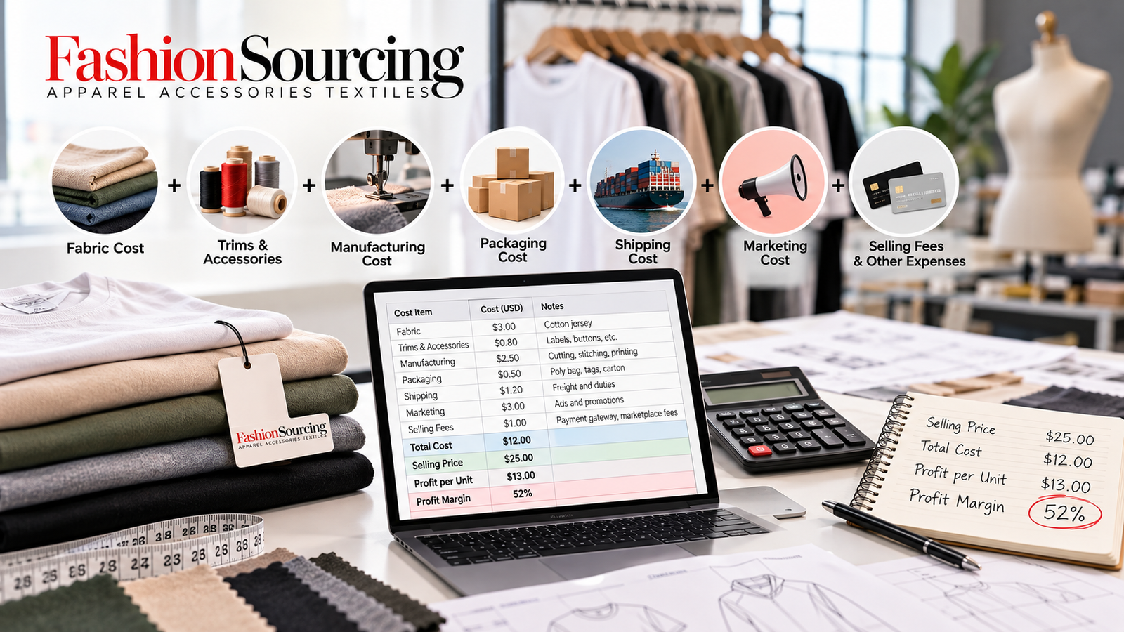 How to Estimate Profit Margins Before Manufacturing Your Apparel